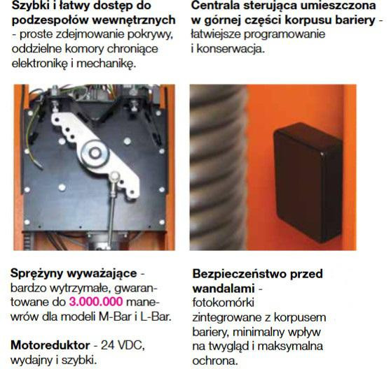 Szlaban NICE M5BAR - zestaw do 5 metrów