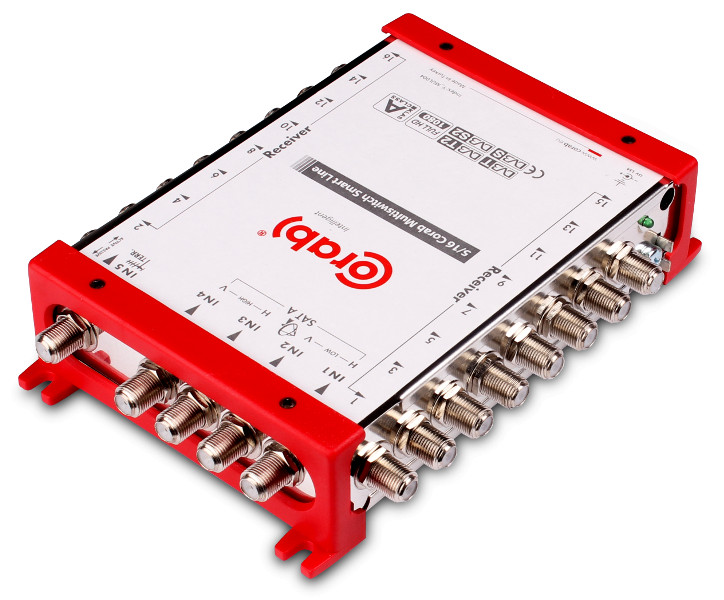 Multiswitch CORAB Smart Line 5/16, 5 wejść 16 wyjść, SAT i DVB-T, zasilacz wewnętrzny, regulacja sygnału Multiswitch CORAB Smart Line 5/16, 5 wejść 16 wyjść, SAT i DVB-T, zasilacz wewnętrzny, regulacja sygnału
