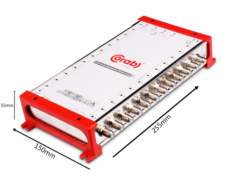 Multiswitch CORAB Smart Line 5/24 satelitarny SAT DVB-T2 5 wejść 24 wyjścia aktywny wewnętrzny zasilacz Multiswitch CORAB Smart Line 5/24 satelitarny SAT DVB-T2 5 wejść 24 wyjścia aktywny wewnętrzny zasilacz