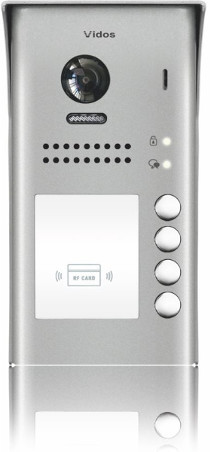 VIDOS DUO S1104A czterorodzinna stacja bramowa wideodomofonu, czytnik RFID, IP54, IK10 VIDOS DUO S1104A czterorodzinna stacja bramowa wideodomofonu, czytnik RFID, IP54, IK10