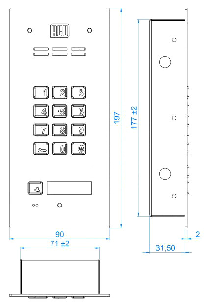 ACO FAM-P-1NPZSACC panel domofonu podtynkowy szyfrator czytnik RFID stal nierdzewna 1 lokator ACO FAM-P-1NPZSACC panel domofonu podtynkowy szyfrator czytnik RFID stal nierdzewna 1 lokator
