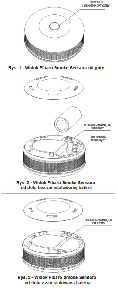 Czujnik dymu FIBARO Smoke Sensor 2 FGSD-002 Z-Wave Plus, optyczny, z czujnikiem temperatury Czujnik dymu FIBARO Smoke Sensor 2 FGSD-002 Z-Wave Plus, optyczny, z czujnikiem temperatury