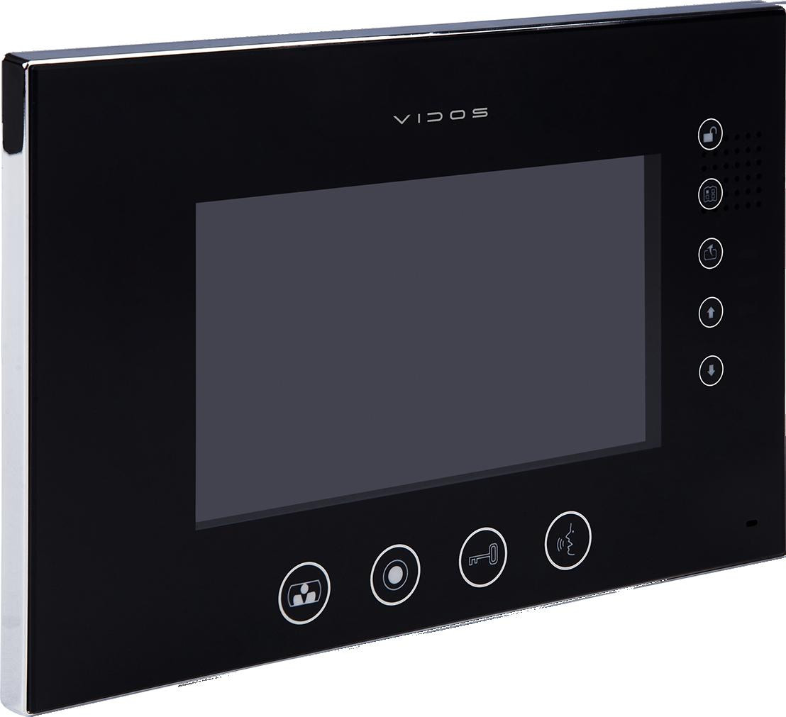 VIDOS M670B-S2 monitor wideodomofonu 7 cali czarny TFT pamiec 100 zdjec hands-free VIDOS M670B-S2 monitor wideodomofonu 7 cali czarny TFT pamiec 100 zdjec hands-free