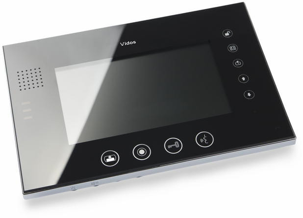 VIDOS M670B-S2 monitor wideodomofonu 7 cali czarny TFT pamiec 100 zdjec hands-free VIDOS M670B-S2 monitor wideodomofonu 7 cali czarny TFT pamiec 100 zdjec hands-free