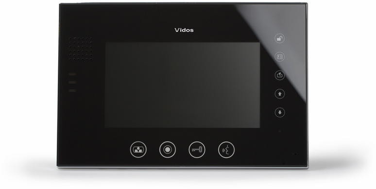 VIDOS M670B-S2 monitor wideodomofonu 7 cali czarny TFT pamiec 100 zdjec hands-free VIDOS M670B-S2 monitor wideodomofonu 7 cali czarny TFT pamiec 100 zdjec hands-free