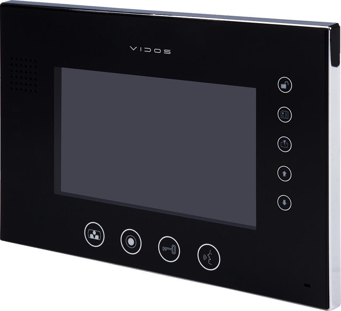 VIDOS M670B-S2 monitor wideodomofonu 7 cali czarny TFT pamiec 100 zdjec hands-free VIDOS M670B-S2 monitor wideodomofonu 7 cali czarny TFT pamiec 100 zdjec hands-free