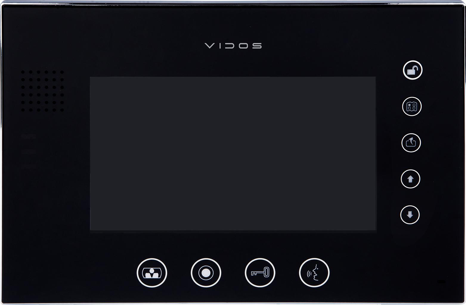 VIDOS M670B-S2 monitor wideodomofonu 7 cali czarny TFT pamiec 100 zdjec hands-free VIDOS M670B-S2 monitor wideodomofonu 7 cali czarny TFT pamiec 100 zdjec hands-free