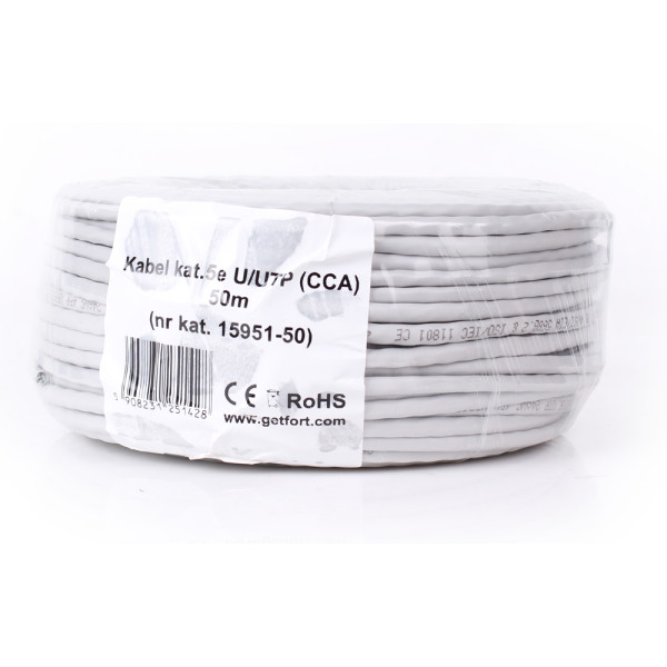 KABEL SKRĘTKA GETFORT CAT.5E U/UTP CCA 50m