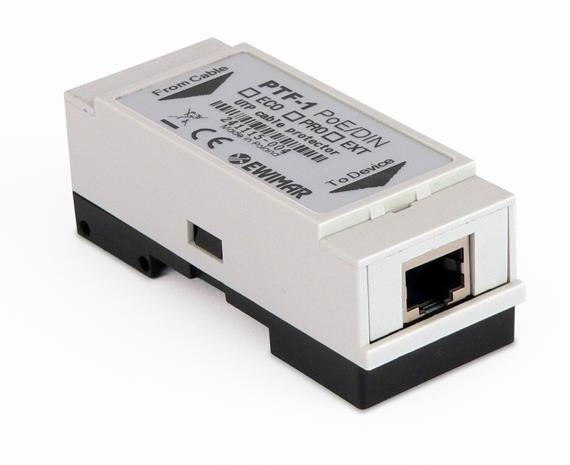 Protezione LAN della serie PRO su guida DIN EWIMAR PTF-51-PRO/PoE/DIN