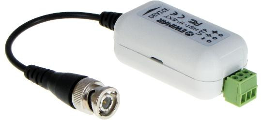 Isolatore galvanico con konwerterem UTP i con protezione per AHD, HD-CVI, HD-TVI EWIMAR HST-1F-EXT