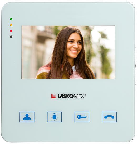 Laskomex MVC-8251-1 biały monitor wideodomofonu 4,3 cala, obsługa centrali portierskiej PR1 Laskomex MVC-8251-1 biały monitor wideodomofonu 4,3 cala, obsługa centrali portierskiej PR1