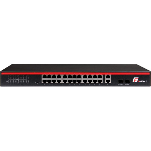 SWITCH POE GETFORT 24FE+2GE+2SFP 250W