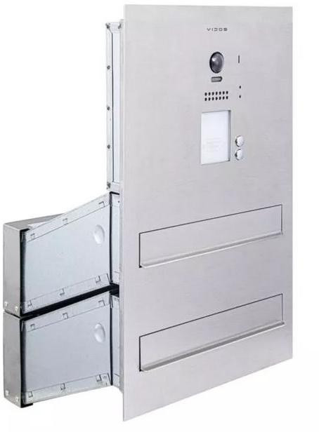 Vidos DUO S1202A-SKM skrzynka na listy z wideodomofonem 2-rodzinny RFID stal nierdzewna Vidos DUO S1202A-SKM skrzynka na listy z wideodomofonem 2-rodzinny RFID stal nierdzewna