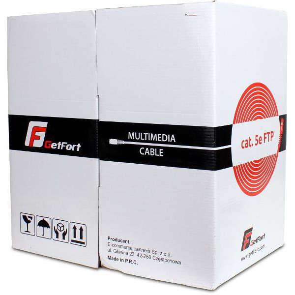 KABEL SKRĘTKA GETFORT CAT.5E F/UTP PVC 1m