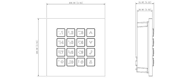 DAHUA VTO4202F-MK moduł klawiatury numerycznej wideodomofonowej IP65 IK07 modularny system DAHUA VTO4202F-MK moduł klawiatury numerycznej wideodomofonowej IP65 IK07 modularny system