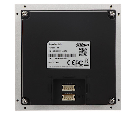 DAHUA VTO4202F-MK moduł klawiatury numerycznej wideodomofonowej IP65 IK07 modularny system DAHUA VTO4202F-MK moduł klawiatury numerycznej wideodomofonowej IP65 IK07 modularny system