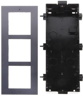 Hikvision DS-KD-ACF3/Plastic ramka podtynkowa 3-modułowa z puszką do stacji bramowej IP Hikvision DS-KD-ACF3/Plastic ramka podtynkowa 3-modułowa z puszką do stacji bramowej IP