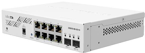 MikroTik CSS610-8G-2S+IN, switch 8x Gigabit i 2x SFP+ 10G, zarządzalny SwOS, obudowa desktop, zasilanie PoE-in MikroTik CSS610-8G-2S+IN, switch 8x Gigabit i 2x SFP+ 10G, zarządzalny SwOS, obudowa desktop, zasilanie PoE-in