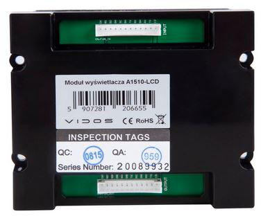 VIDOS A1510-LCD moduł wyświetlacza 3,5 cala do systemu DUO Multi, stal nierdzewna, IP54 VIDOS A1510-LCD moduł wyświetlacza 3,5 cala do systemu DUO Multi, stal nierdzewna, IP54