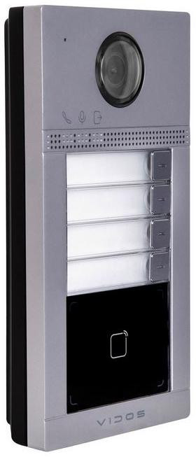 VIDOS ONE S2404-N stacja bramowa IP 4-abonentowa Wi-Fi RFID PoE IP65 wideodomofon panel zewnętrzny VIDOS ONE S2404-N stacja bramowa IP 4-abonentowa Wi-Fi RFID PoE IP65 wideodomofon panel zewnętrzny