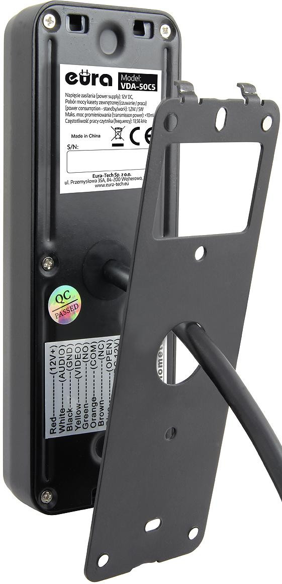 EURA VDP-00C5 czarny wideodomofon Tuya WiFi monitor 7 cali kamera 1080p RFID szyfrator 2 strefy EURA VDP-00C5 czarny wideodomofon Tuya WiFi monitor 7 cali kamera 1080p RFID szyfrator 2 strefy
