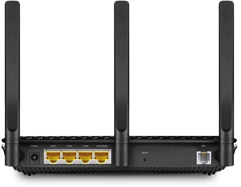 TP-Link Archer VR2100 modem router VDSL/ADSL, WiFi 5 AC2100, MU-MIMO, 4x Gigabit, USB 3.0 TP-Link Archer VR2100 modem router VDSL/ADSL, WiFi 5 AC2100, MU-MIMO, 4x Gigabit, USB 3.0