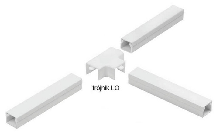 Accessori e raccordi per canaline per impianti elettrici, trojnik bianco LO 20x14 ( 1 pz .)