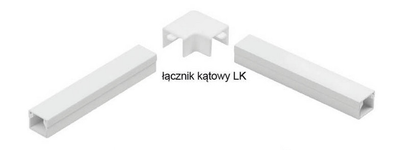 Accessori e raccordi per canaline per impianti elettrici, Interruttore / Raccordo di giunzione ad angolo 90° bianco LK 25x18 ( 1 pz .)