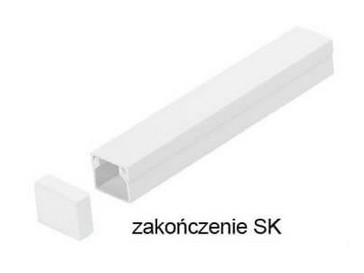 Accessori e raccordi per canaline per impianti elettrici, terminazione bianco SK 25x18 ( 1 pz .)