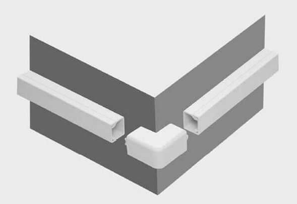 Accessori e raccordi per canaline per impianti elettrici, angolo da esterno bianco NZ 35x18 ( 1 pz .)