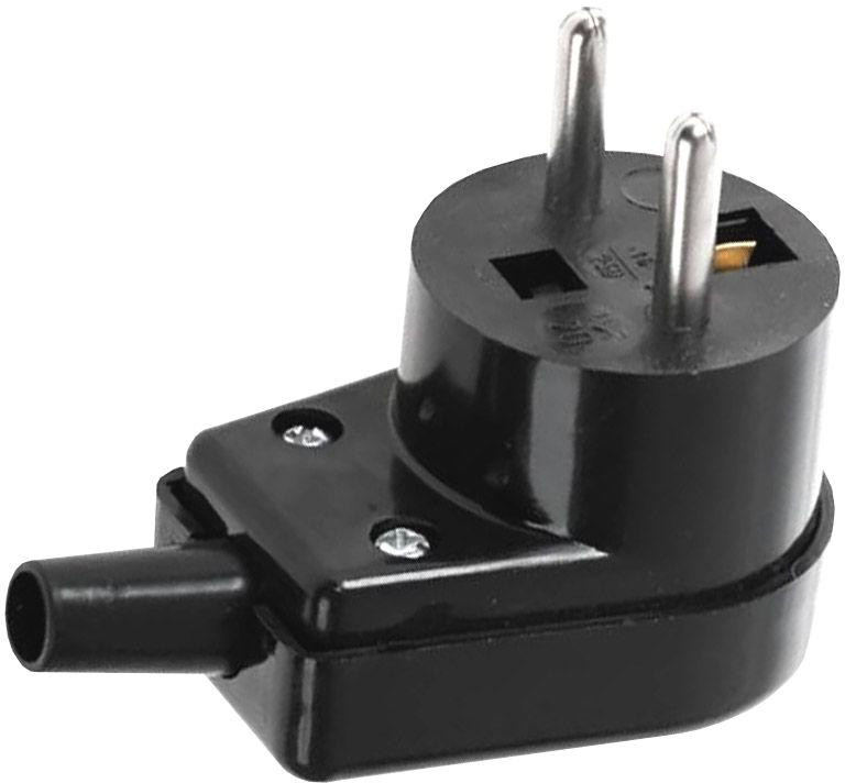 Spina ad angolo 90° 220-05 16A 250V IP20 nera VIPLAST 220-05