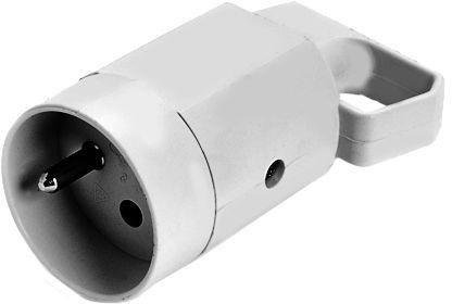 Presa 315-01 con uchem con messa a terra 2P+ con 16A 250V IP20 bianca VIPLAST 315-01
