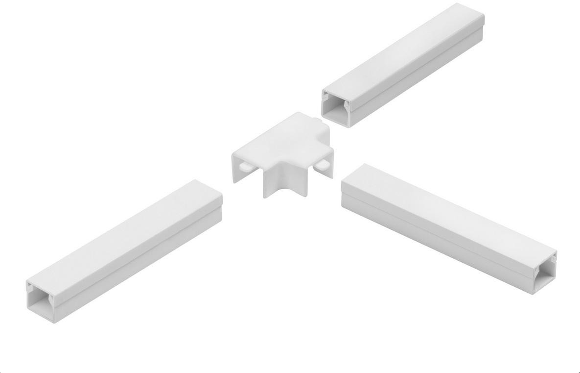 Accessori e raccordi per canaline per impianti elettrici, raccordo a T bianco LO 35x18 ( 1 pz .)