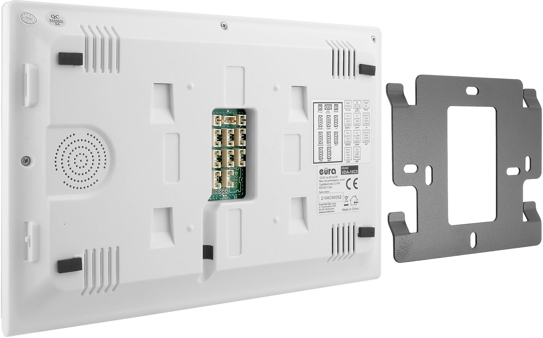 EURA VDP-99C5 biały wideodomofon WiFi RFID TUYA ekran 10 cali kamera 1080p IP65 EURA VDP-99C5 biały wideodomofon WiFi RFID TUYA ekran 10 cali kamera 1080p IP65