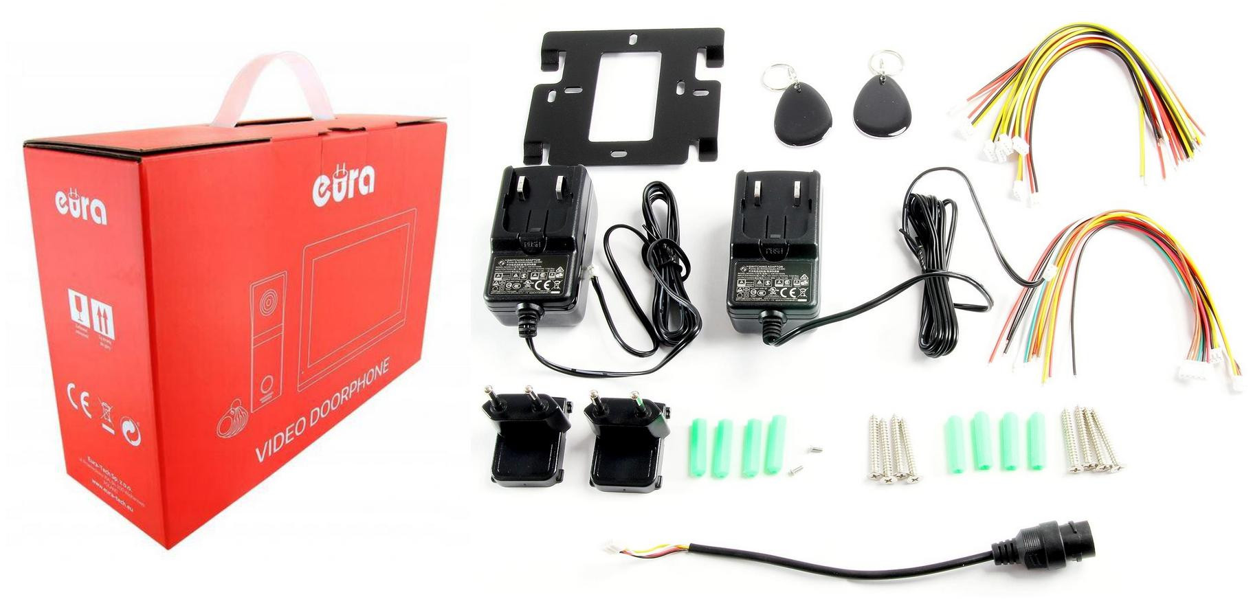 EURA VDP-99C5 biały wideodomofon WiFi RFID TUYA ekran 10 cali kamera 1080p IP65 EURA VDP-99C5 biały wideodomofon WiFi RFID TUYA ekran 10 cali kamera 1080p IP65