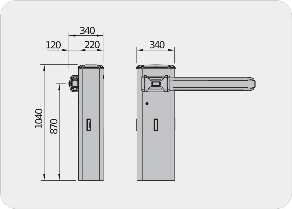 Szlaban BFT GIOTTO BT B ULTRA36 z ramieniem 3m