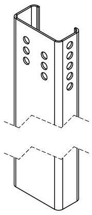 SUPPORTO ANTERIORE A TERRA STANDARD L2500, CORAB XPF_WS007N.4.0000