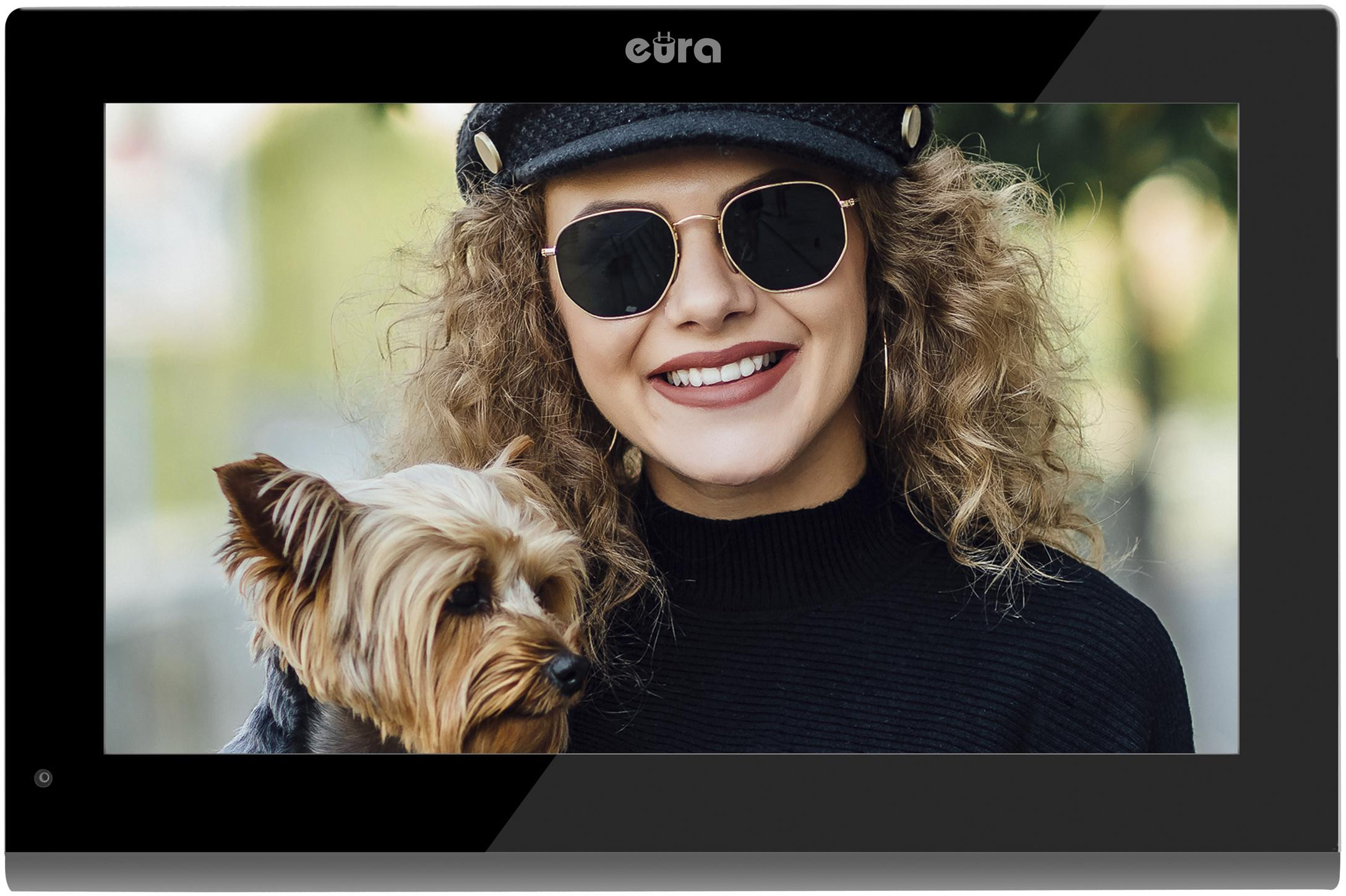 EURA VDP-98C5 wideodomofon czarny WiFi Tuya monitor 10 cali dotykowy 1080p RFID IP65 SD 128GB EURA VDP-98C5 wideodomofon czarny WiFi Tuya monitor 10 cali dotykowy 1080p RFID IP65 SD 128GB