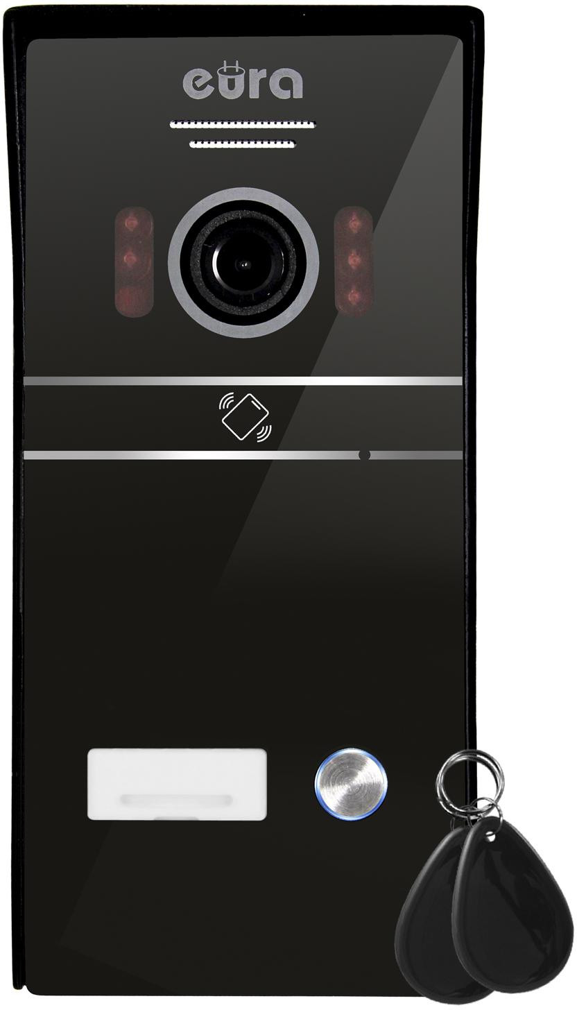 EURA VDP-98C5 wideodomofon czarny WiFi Tuya monitor 10 cali dotykowy 1080p RFID IP65 SD 128GB EURA VDP-98C5 wideodomofon czarny WiFi Tuya monitor 10 cali dotykowy 1080p RFID IP65 SD 128GB