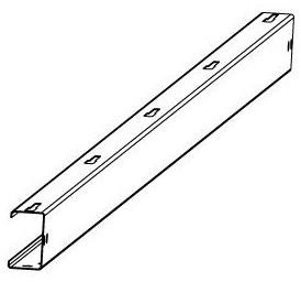 Guida WZDLUZNA L4370 (PROFILOO 85x50x1.5), CORAB XPF_WS006N.2.003U