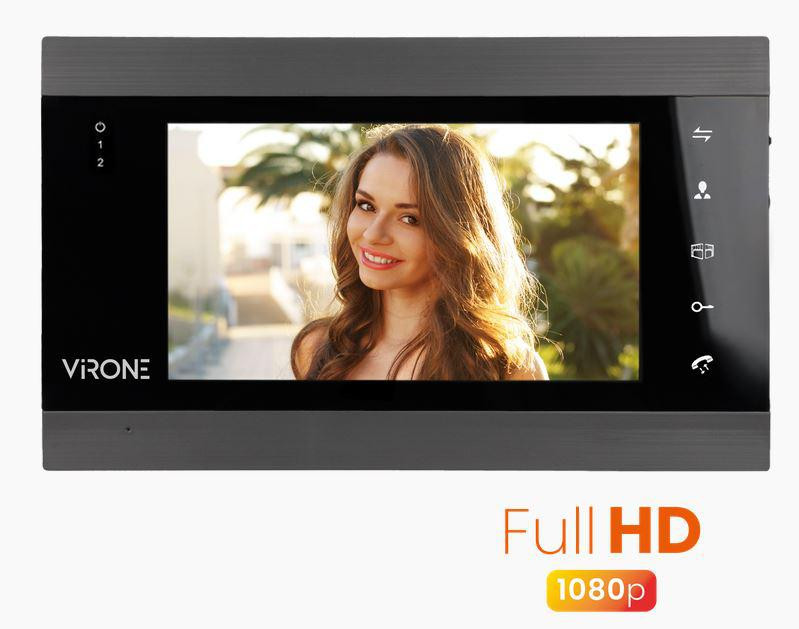 VIRONE VDP-61FHDPMV monitor wideodomofonu 7 cali WiFi aplikacja mobilna ORNO czarny VIRONE VDP-61FHDPMV monitor wideodomofonu 7 cali WiFi aplikacja mobilna ORNO czarny