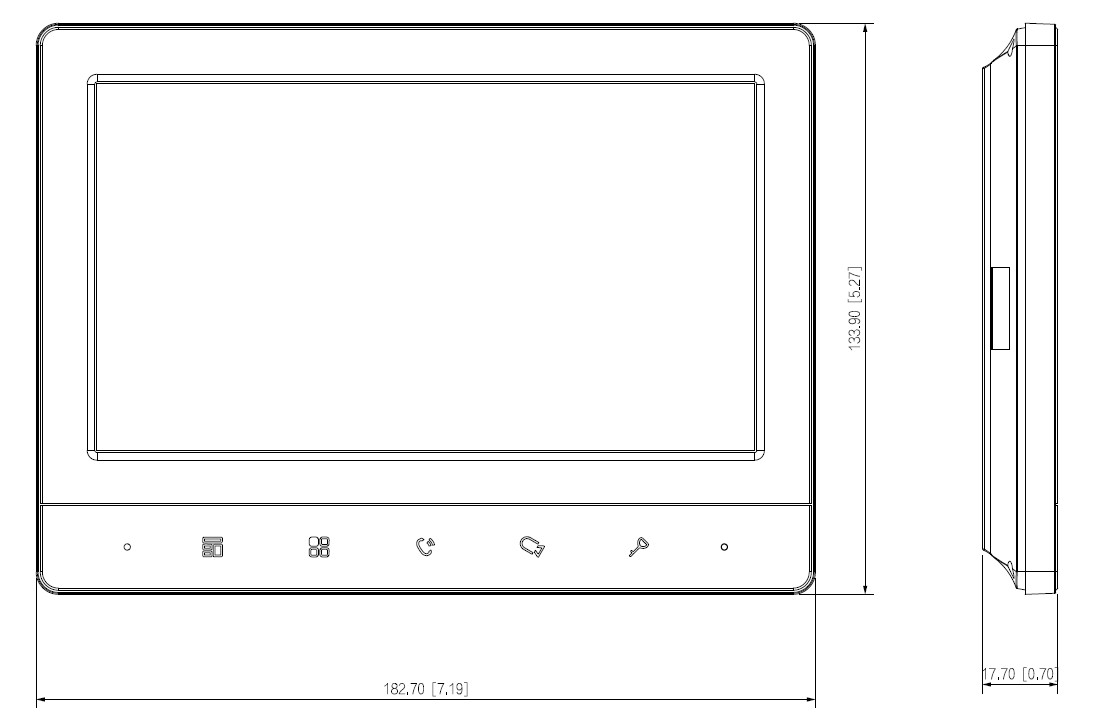 Dahua VTH1020J-T monitor wideodomofonu analogowy 7 cali TFT 1024×600 zasilanie 12 VDC wewnętrzna stacja domofon Dahua VTH1020J-T monitor wideodomofonu analogowy 7 cali TFT 1024×600 zasilanie 12 VDC wewnętrzna stacja domofon