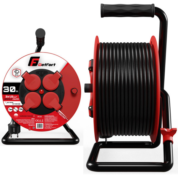 Przedłużacz bębnowy Getfort P30 3×1,5 H05RR-F 30m