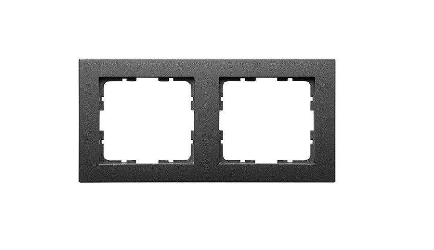 GVS Placca / Cornice di finitura 2-polowa grafitee mat. System 55 per sensorow KNX