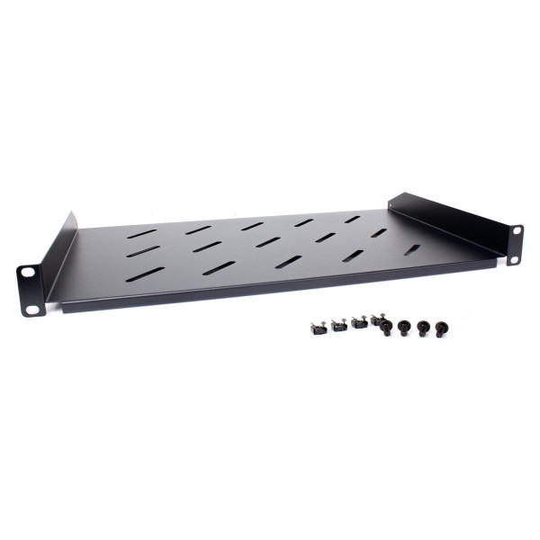 Półka rackowa uniwersalna Getfort 19 cali 1U 270mm Czarna