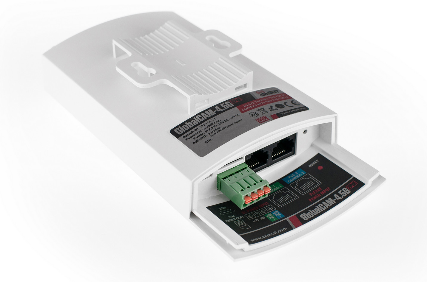 CAMSAT GLOBALCAM-4.5G 2PoE zewnętrzny router LTE 4G Cat4 150Mbps WiFi 2.4GHz IP65 2xPoE CAMSAT GLOBALCAM-4.5G 2PoE zewnętrzny router LTE 4G Cat4 150Mbps WiFi 2.4GHz IP65 2xPoE