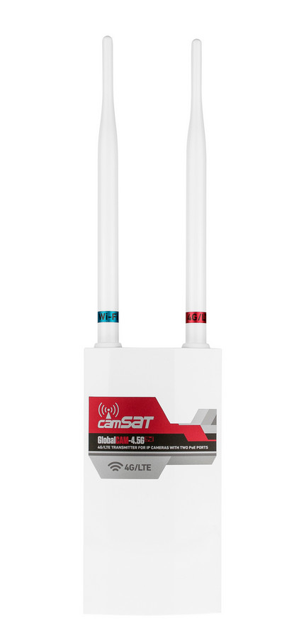 CAMSAT GLOBALCAM-4.5G 2PoE zewnętrzny router LTE 4G Cat4 150Mbps WiFi 2.4GHz IP65 2xPoE CAMSAT GLOBALCAM-4.5G 2PoE zewnętrzny router LTE 4G Cat4 150Mbps WiFi 2.4GHz IP65 2xPoE
