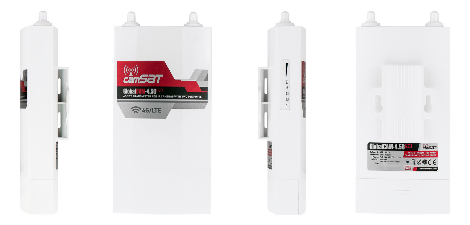 CAMSAT GLOBALCAM-4.5G 2PoE zewnętrzny router LTE 4G Cat4 150Mbps WiFi 2.4GHz IP65 2xPoE CAMSAT GLOBALCAM-4.5G 2PoE zewnętrzny router LTE 4G Cat4 150Mbps WiFi 2.4GHz IP65 2xPoE