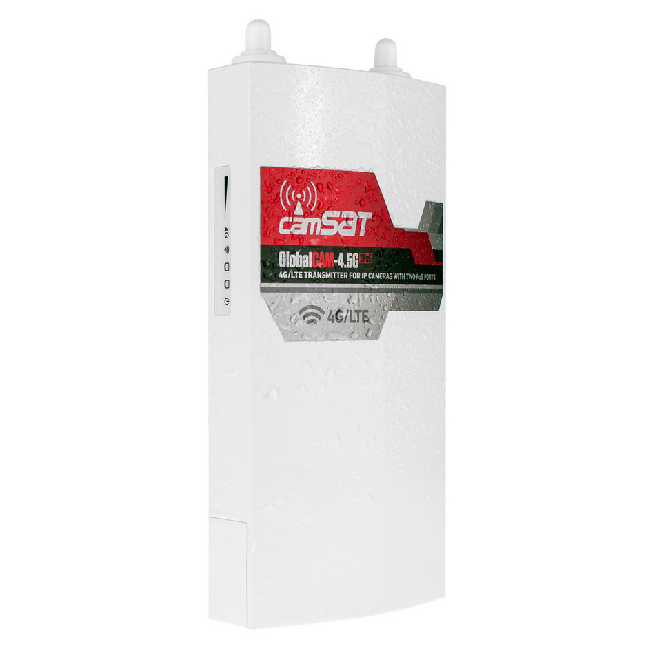 CAMSAT GLOBALCAM-4.5G 2PoE zewnętrzny router LTE 4G Cat4 150Mbps WiFi 2.4GHz IP65 2xPoE CAMSAT GLOBALCAM-4.5G 2PoE zewnętrzny router LTE 4G Cat4 150Mbps WiFi 2.4GHz IP65 2xPoE