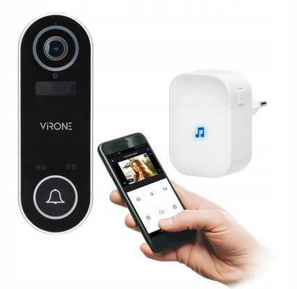 Virone VDB-1 bezprzewodowy dzwonek WiFi z kamerą Full HD Tuya IP65 akumulator 5000 mAh Virone VDB-1 bezprzewodowy dzwonek WiFi z kamerą Full HD Tuya IP65 akumulator 5000 mAh